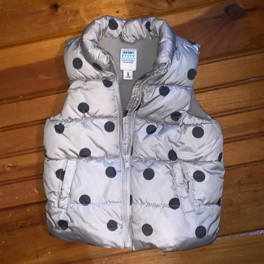 Girl’s puffer vest, Old Navy